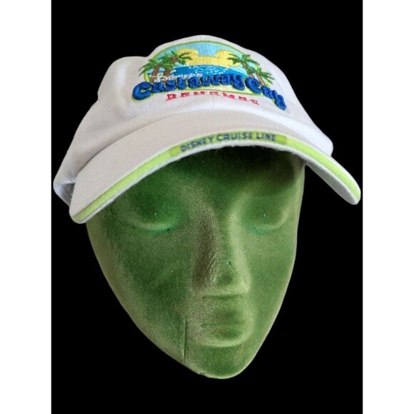 Disney Cruise Line Castaway Cay Bahamas White Adult Adjustable Hat Cap Embroider - Picture 1 of 8